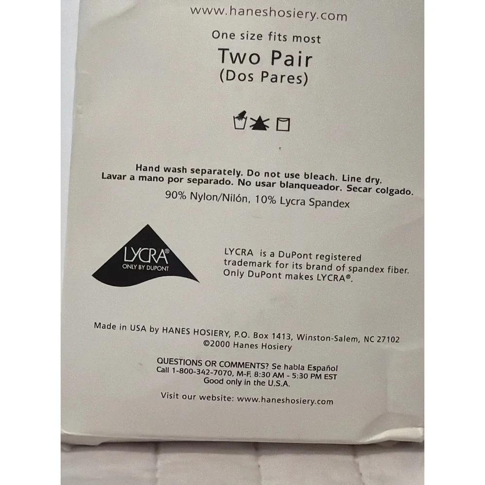 Hanes Plus Silk Reflections Silky Sheer Knee Highs Little Color 2 Pair 00P19 USA